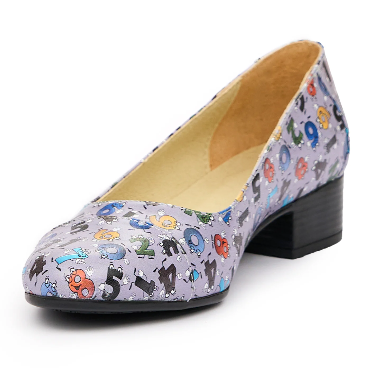 Pantofi dama cu toc mic din piele naturala 9449 - Image 4