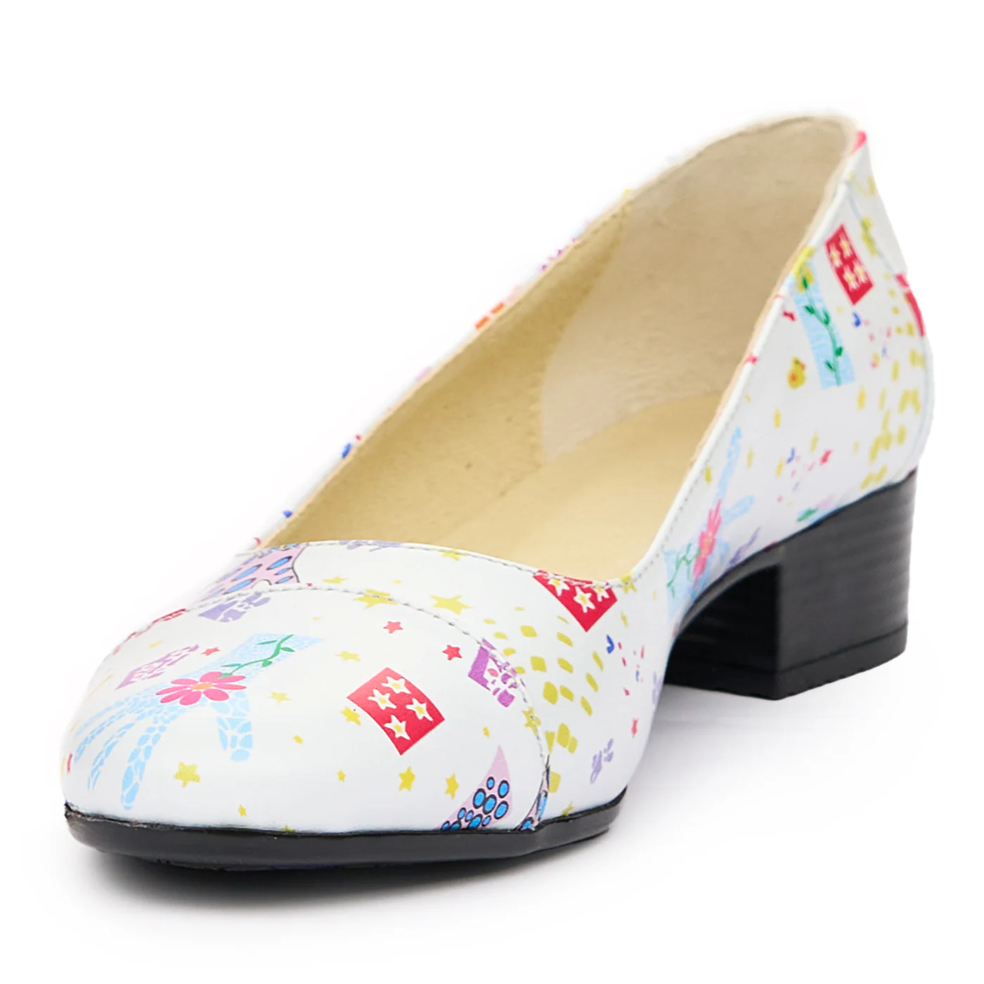 Pantofi dama cu toc mic din piele naturala 9451 - Image 4