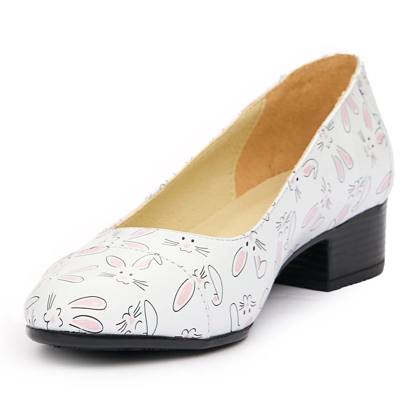 Pantofi dama cu toc mic din piele naturala 9454 - Image 4