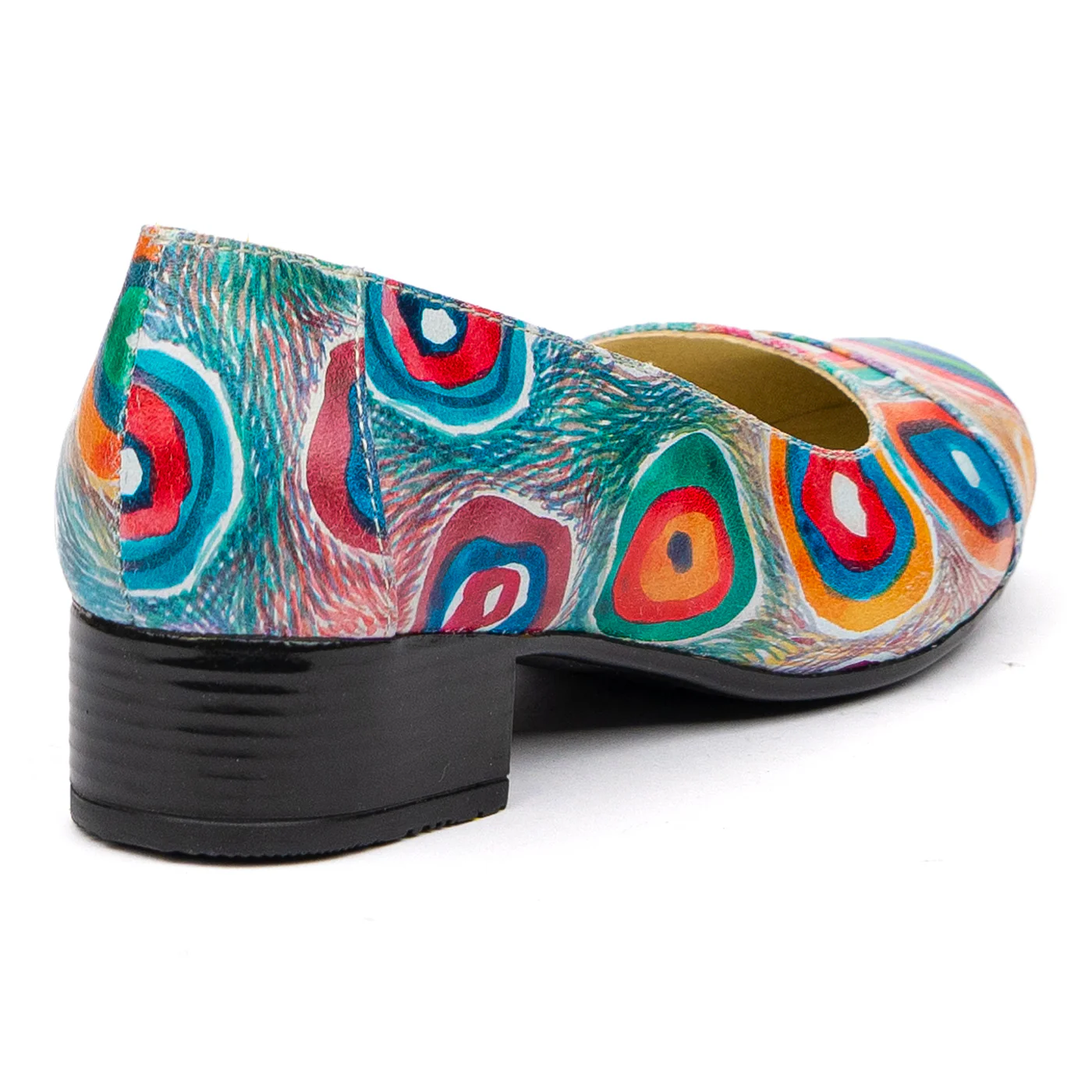 Pantofi dama cu toc mic din piele naturala 9653 - Image 2