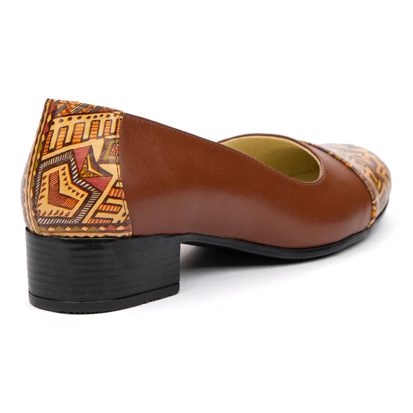 Pantofi dama cu toc mic din piele naturala 9654 - Image 2
