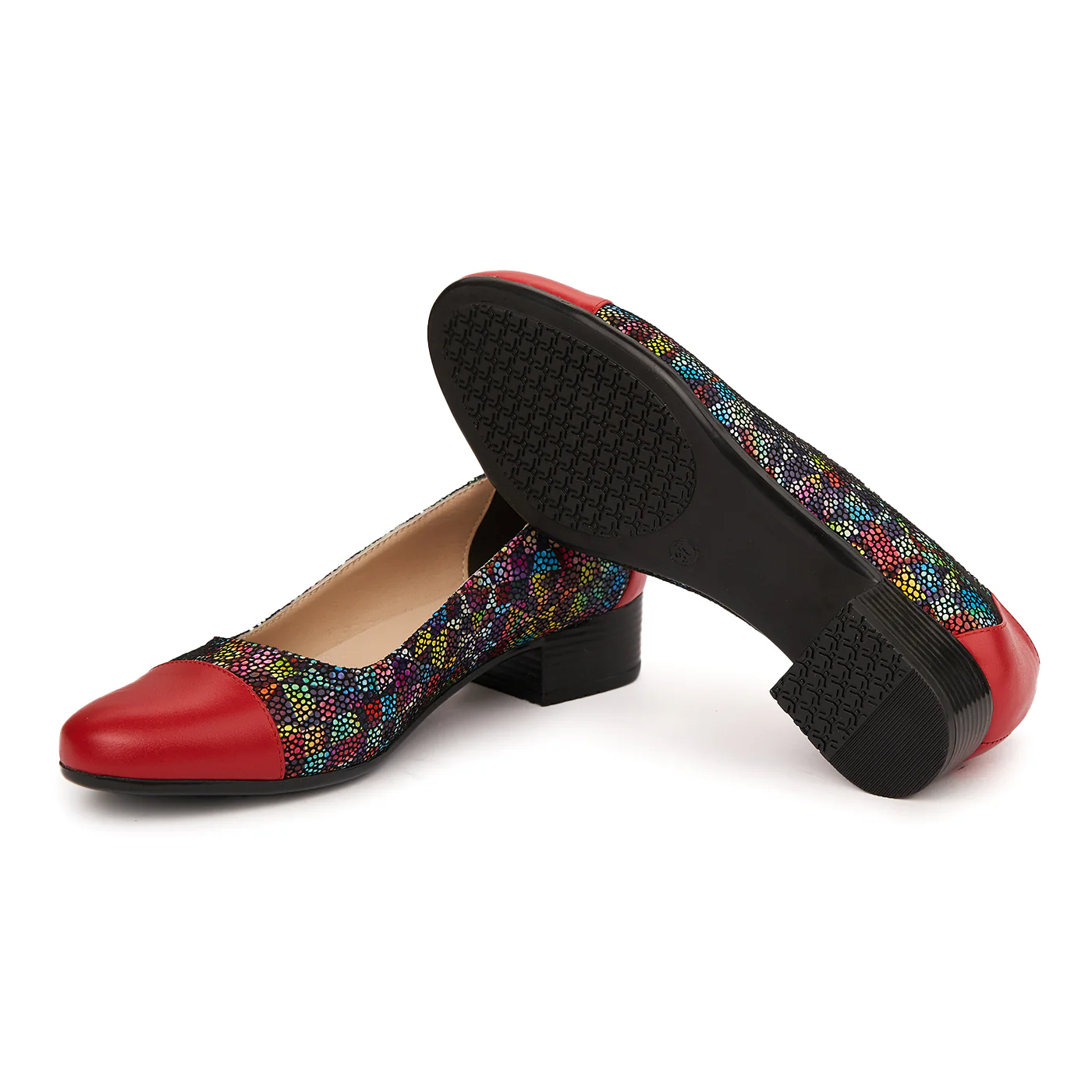Pantofi dama cu toc mic piele naturala cu model 1787 - Image 3