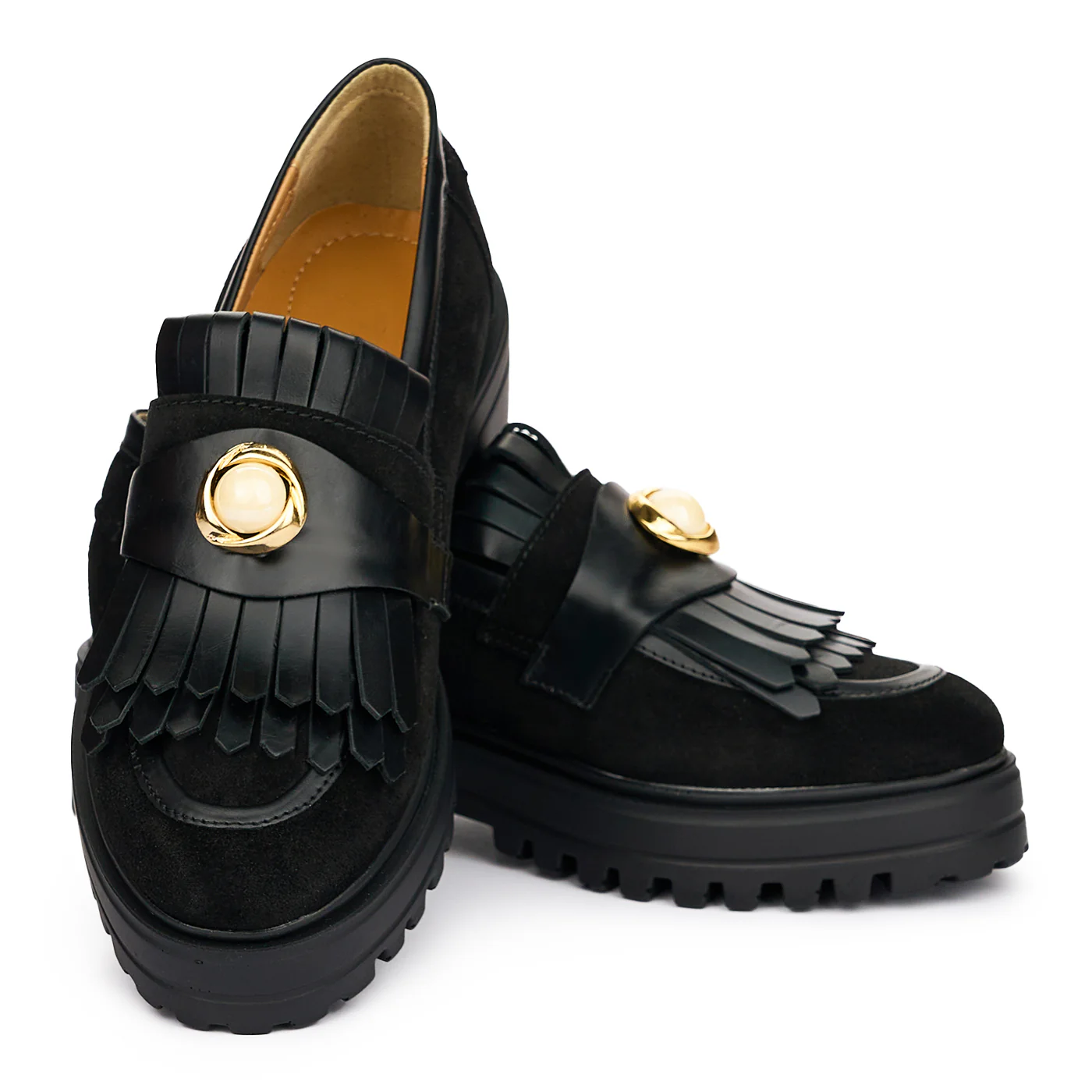 Pantofi Dama cu Toc Piele Naturala Negri 8570 - Image 3