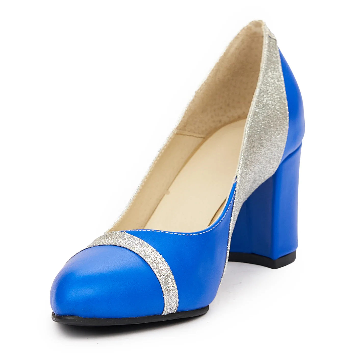 Pantofi dama din piele albastra 9354 - Image 4