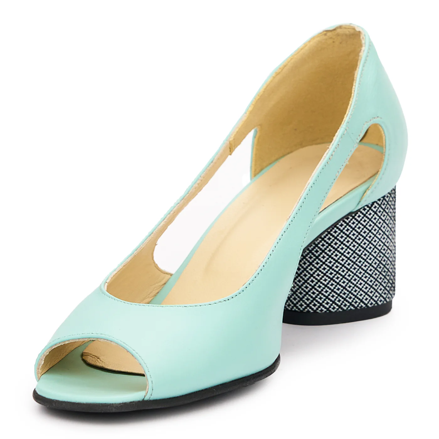 Pantofi dama din piele albastra 9364 - Image 4