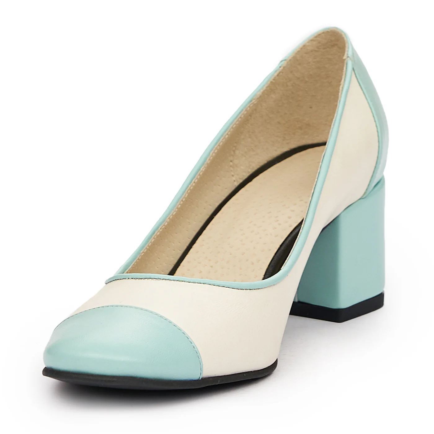 Pantofi dama din piele albastra 9365 - Image 4