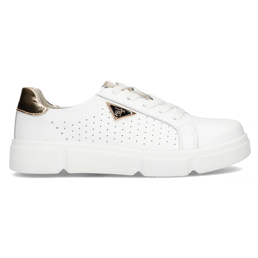 Pantofi dama sport din piele naturala alba 13017