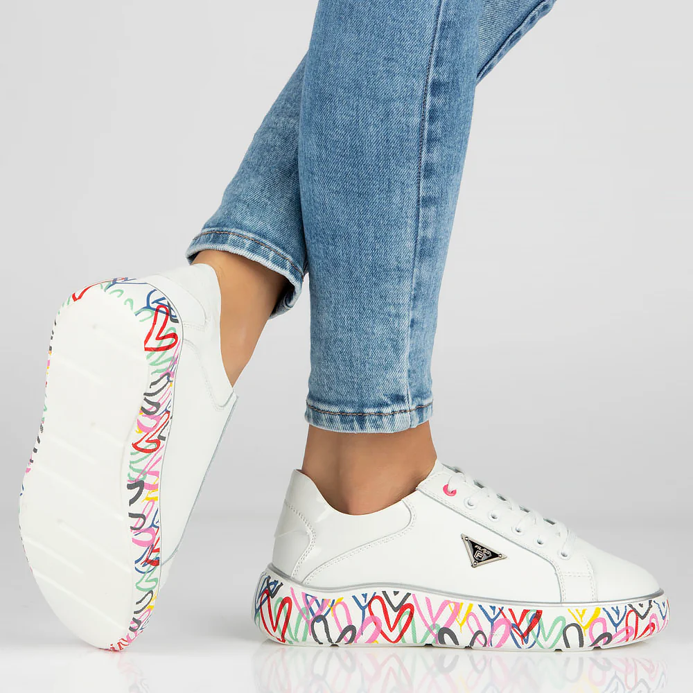 Pantofi dama din piele naturala alba 13018 - Image 8