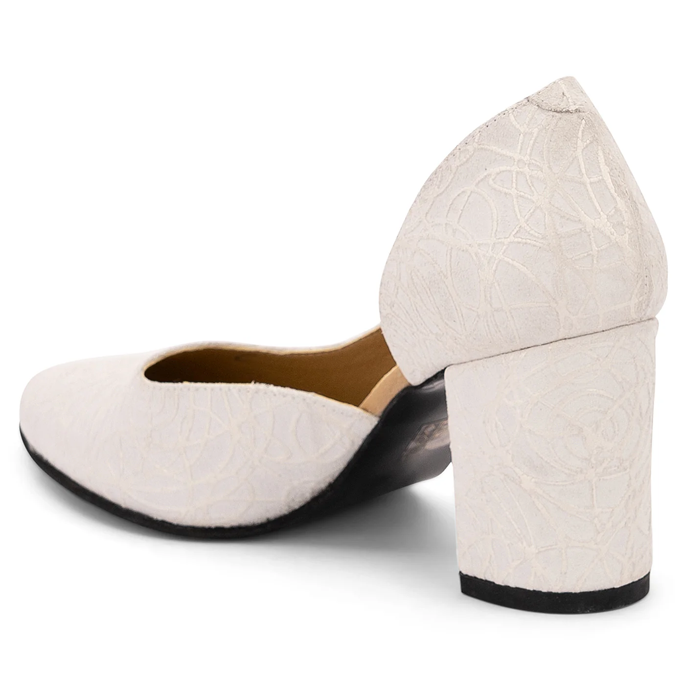 Pantofi dama din piele naturala alba 14068 - Image 2