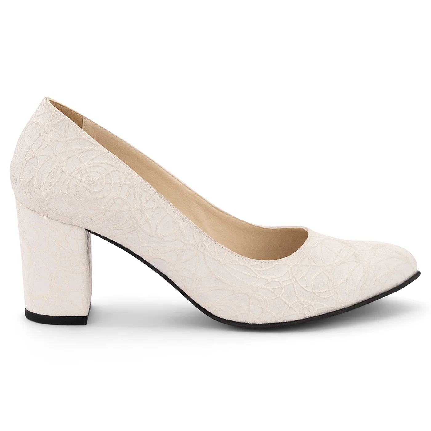Pantofi dama din piele naturala alba 14095