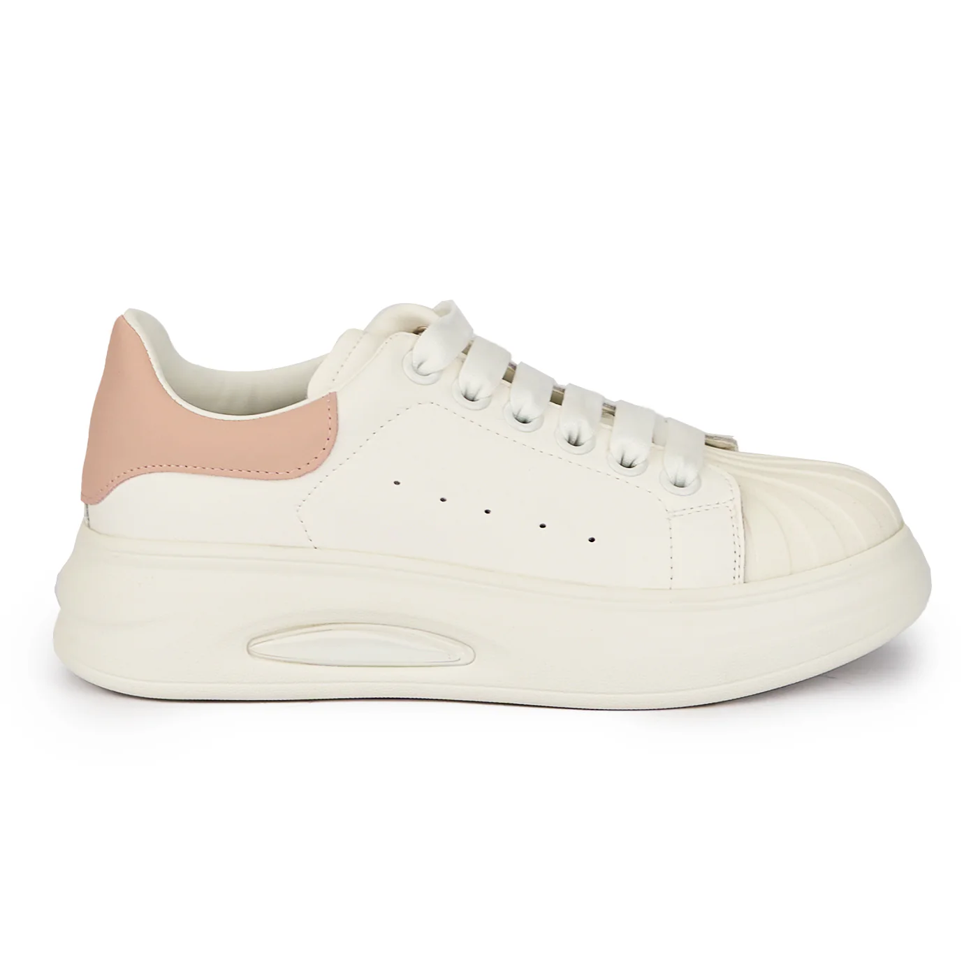 Pantofi dama din piele naturala alba 15563