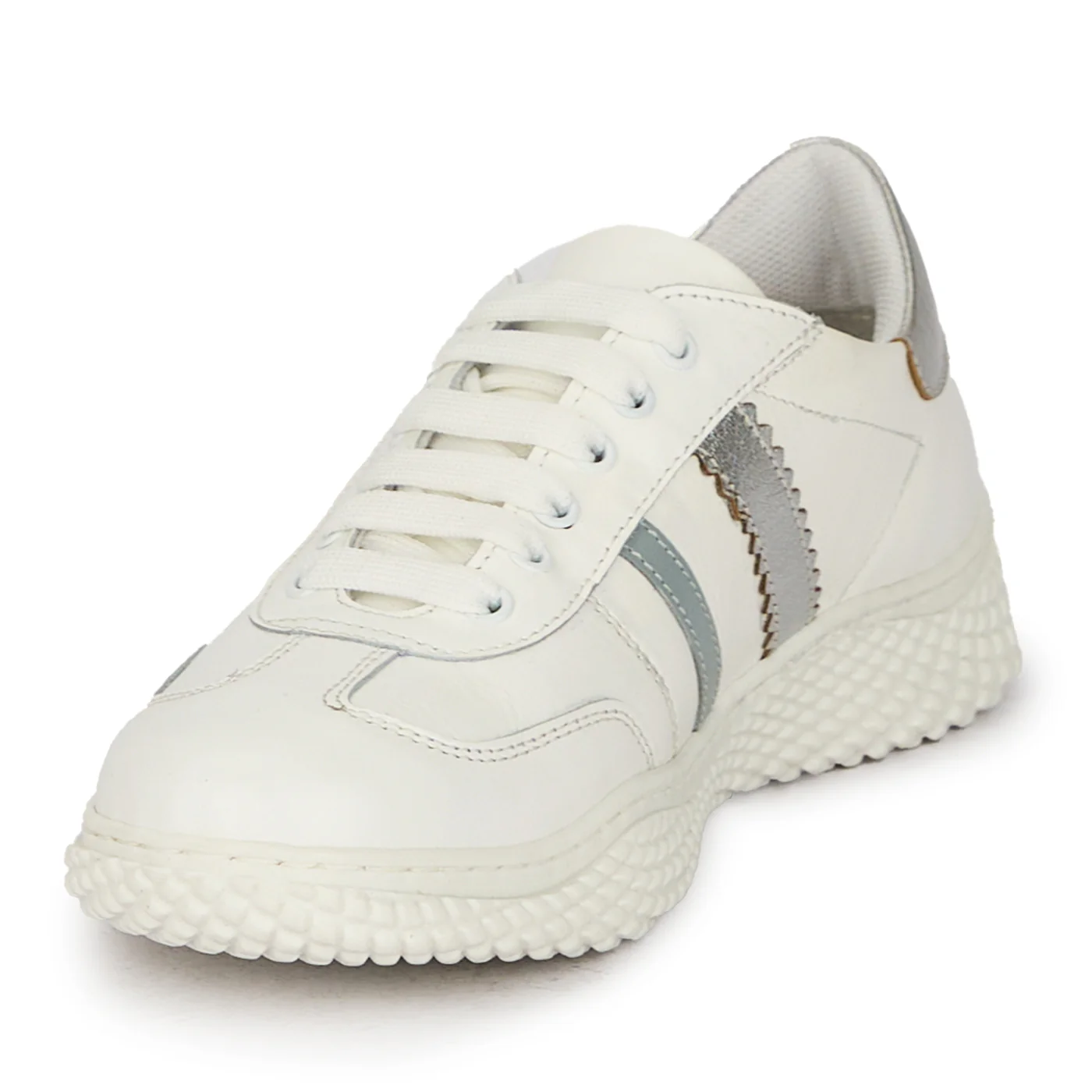 Pantofi dama din piele naturala alba 17830 - Image 3