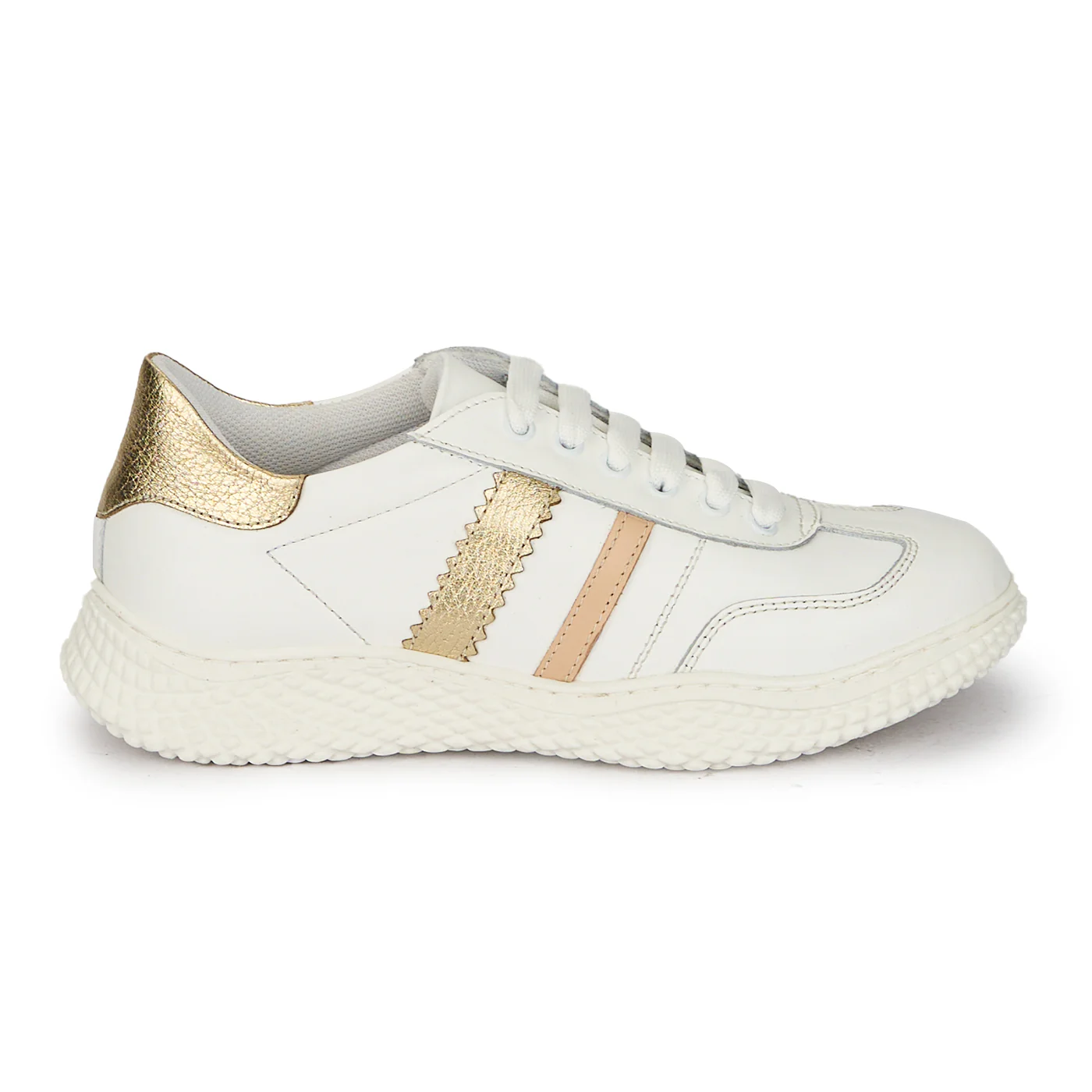 Pantofi dama din piele naturala alba 17831