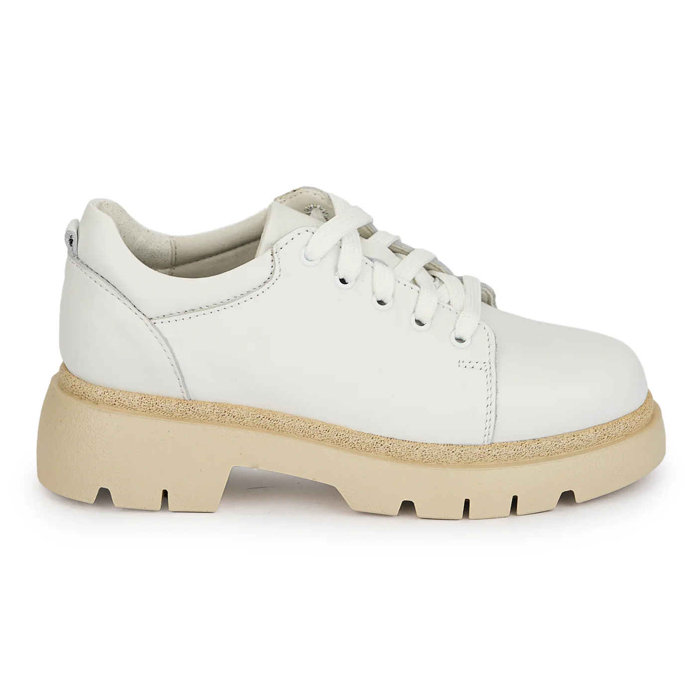Pantofi dama din piele naturala alba 19610