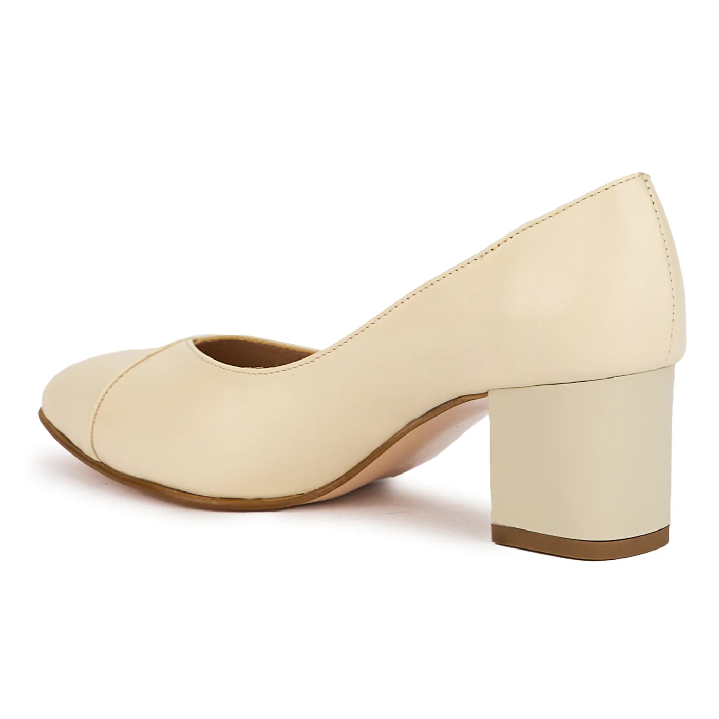 Pantofi dama din piele naturala alba 4999 - Image 2