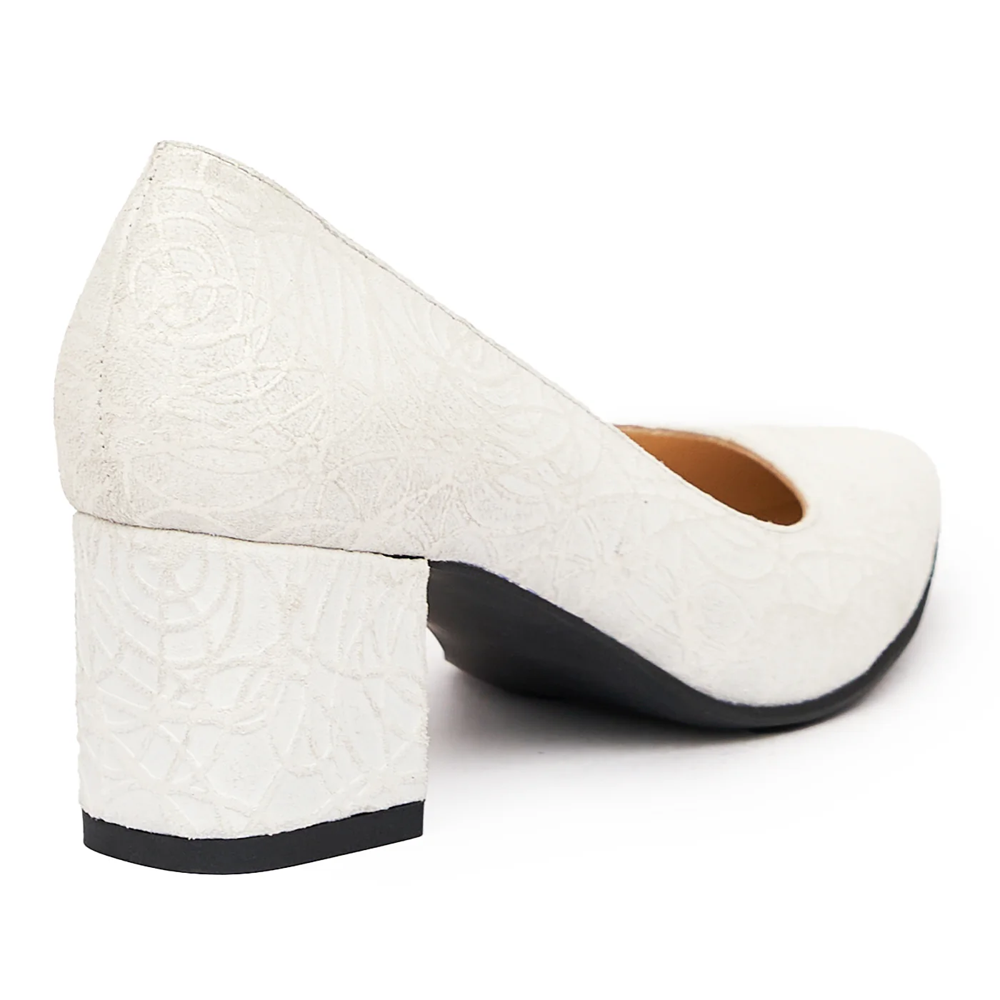 Pantofi dama din piele naturala alba 9329 - Image 2