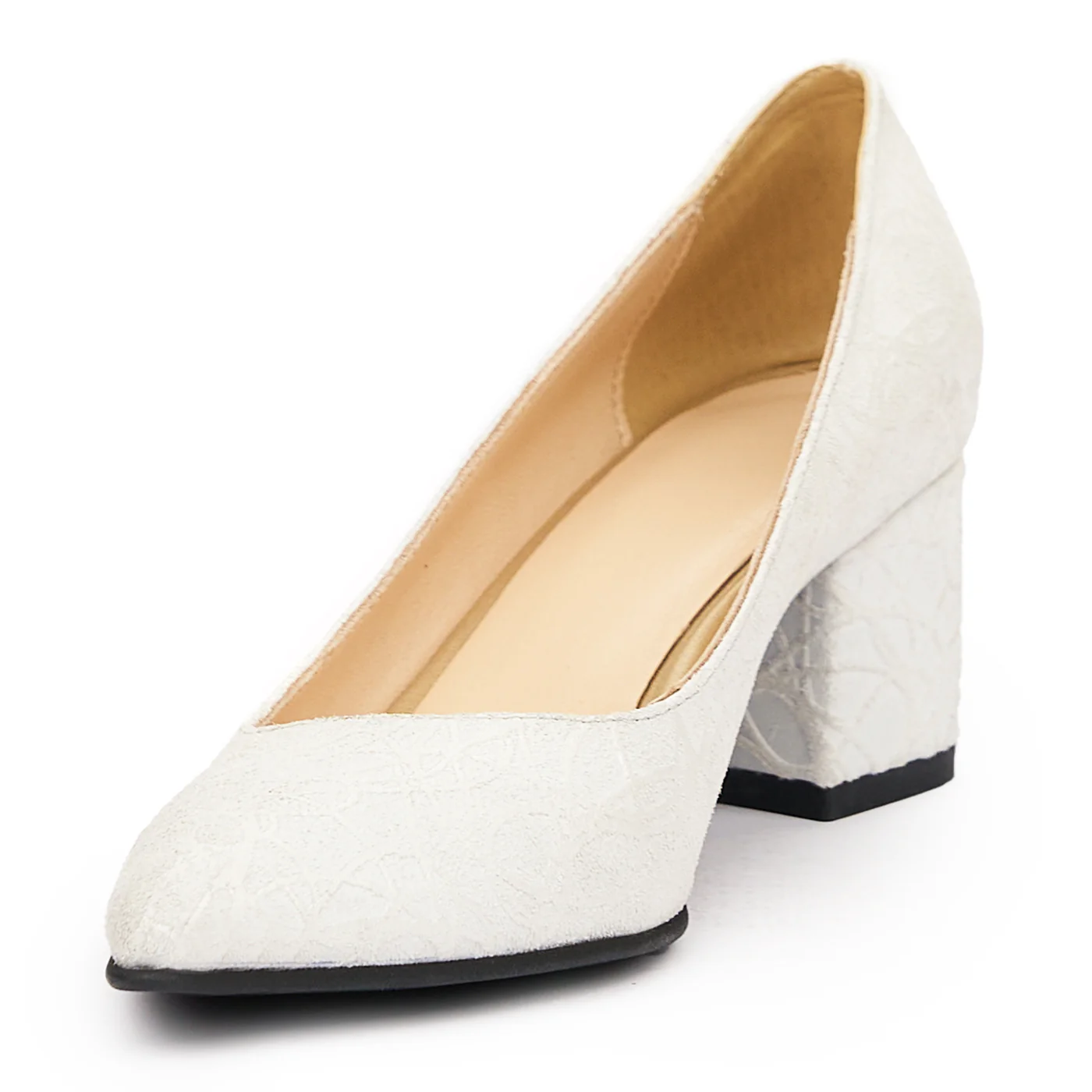 Pantofi dama din piele naturala alba 9329 - Image 4