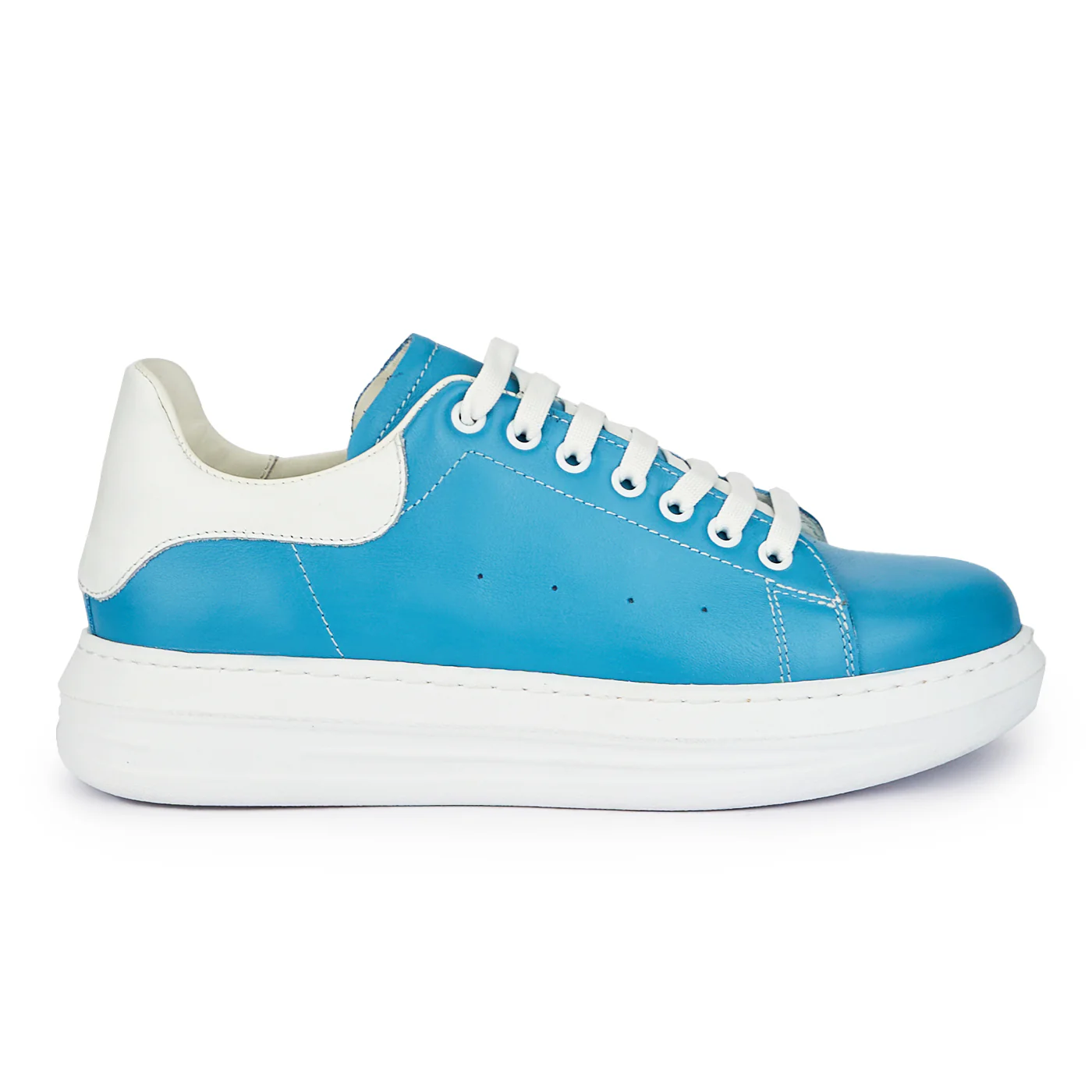 Pantofi dama din piele naturala albastra 15525