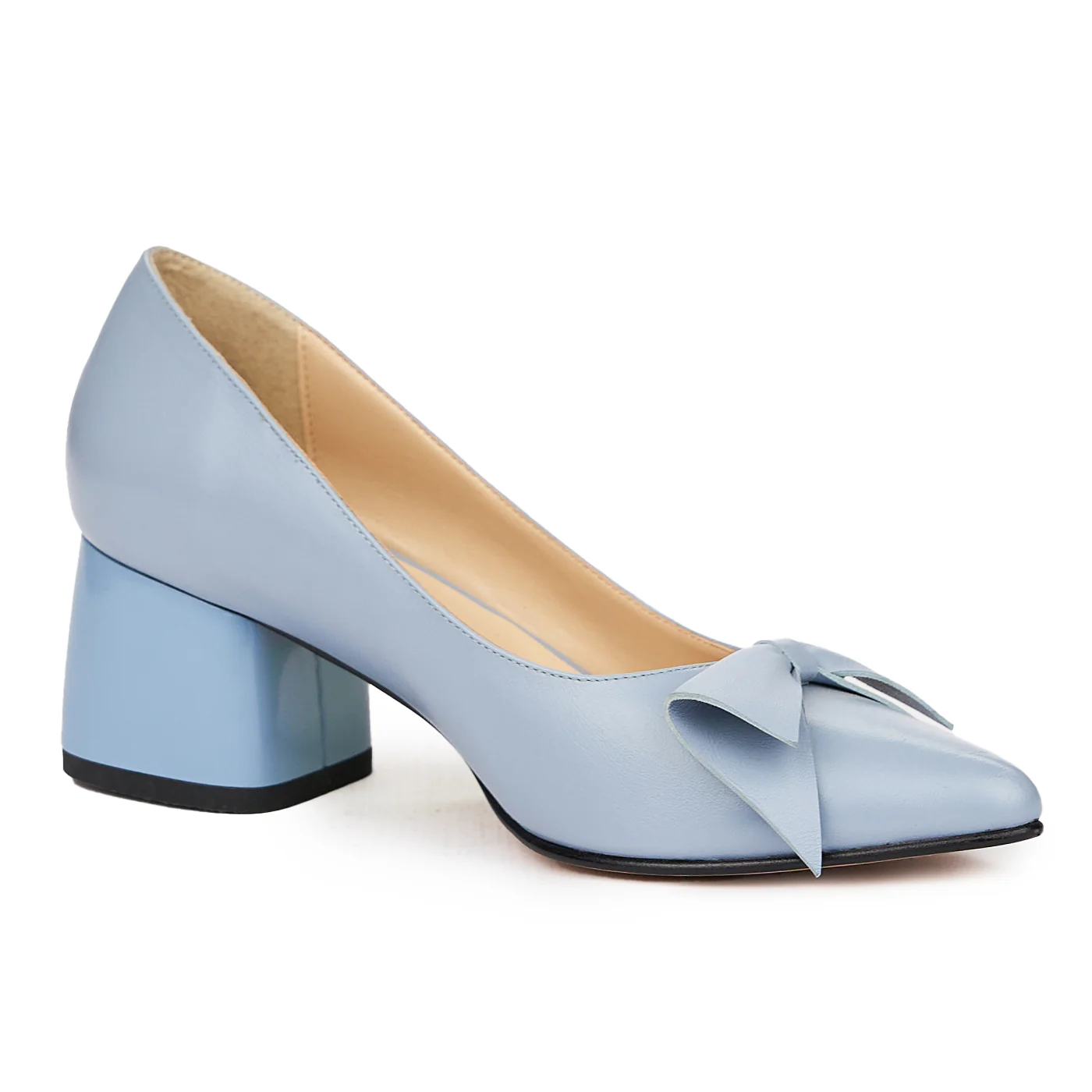Pantofi dama din piele naturala albastra 9144