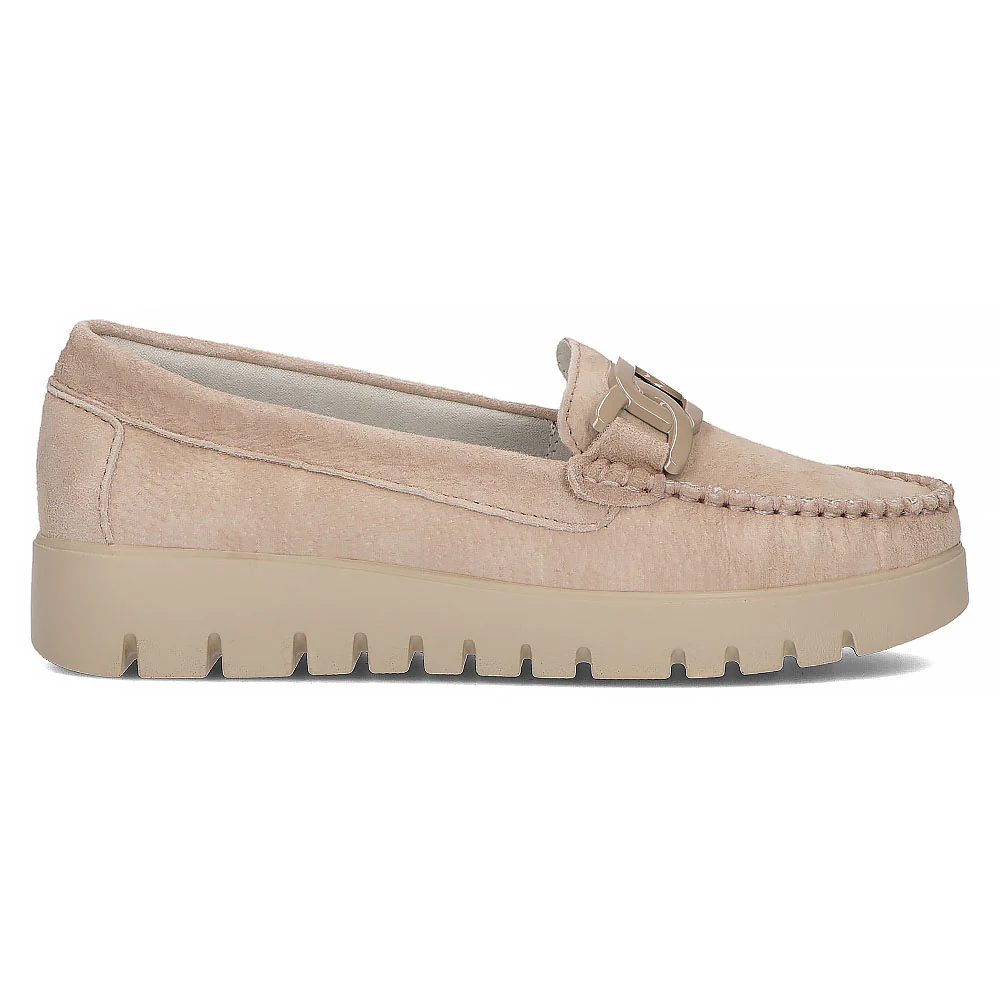 Pantofi dama din piele naturala bej 13028