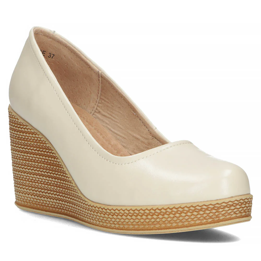 Pantofi dama din piele naturala bej 13033 - Image 3