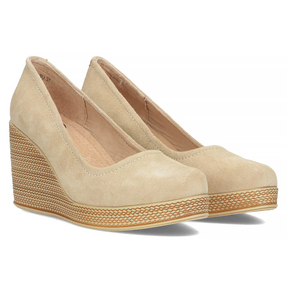 Pantofi dama din piele naturala bej 13034 - Image 6