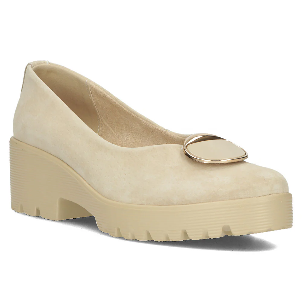Pantofi dama din piele naturala bej 13048 - Image 2