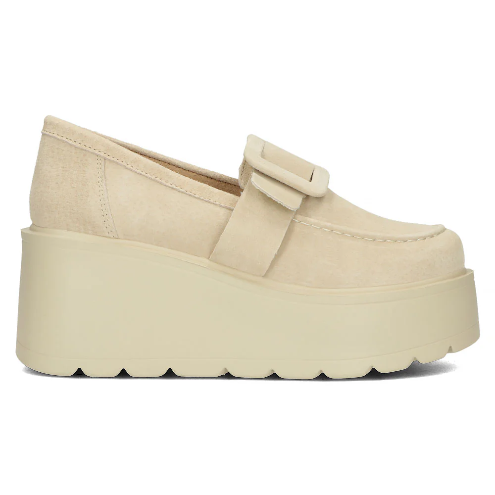 Pantofi dama din piele naturala bej 13055