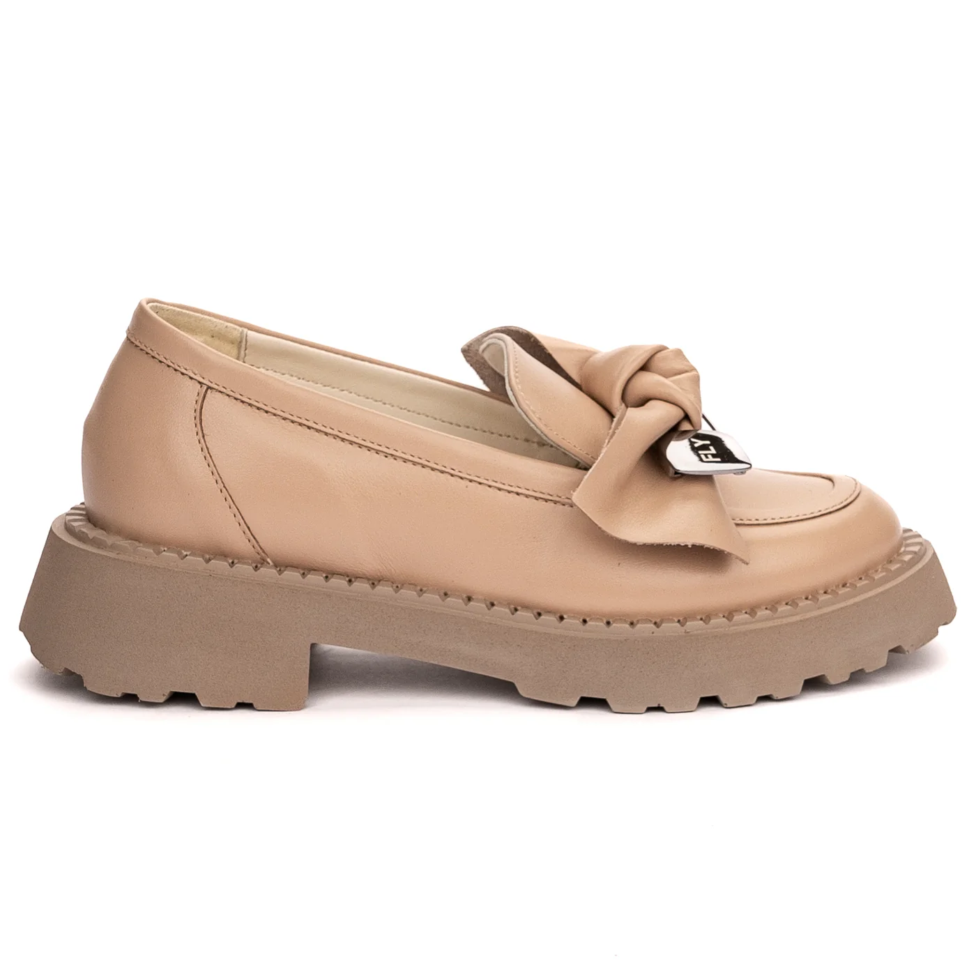 Pantofi dama din piele naturala bej 13499