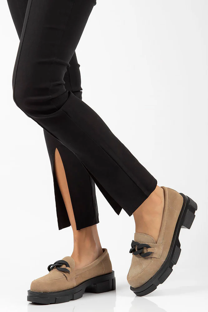 Pantofi dama din piele naturala bej 13957 - Image 3