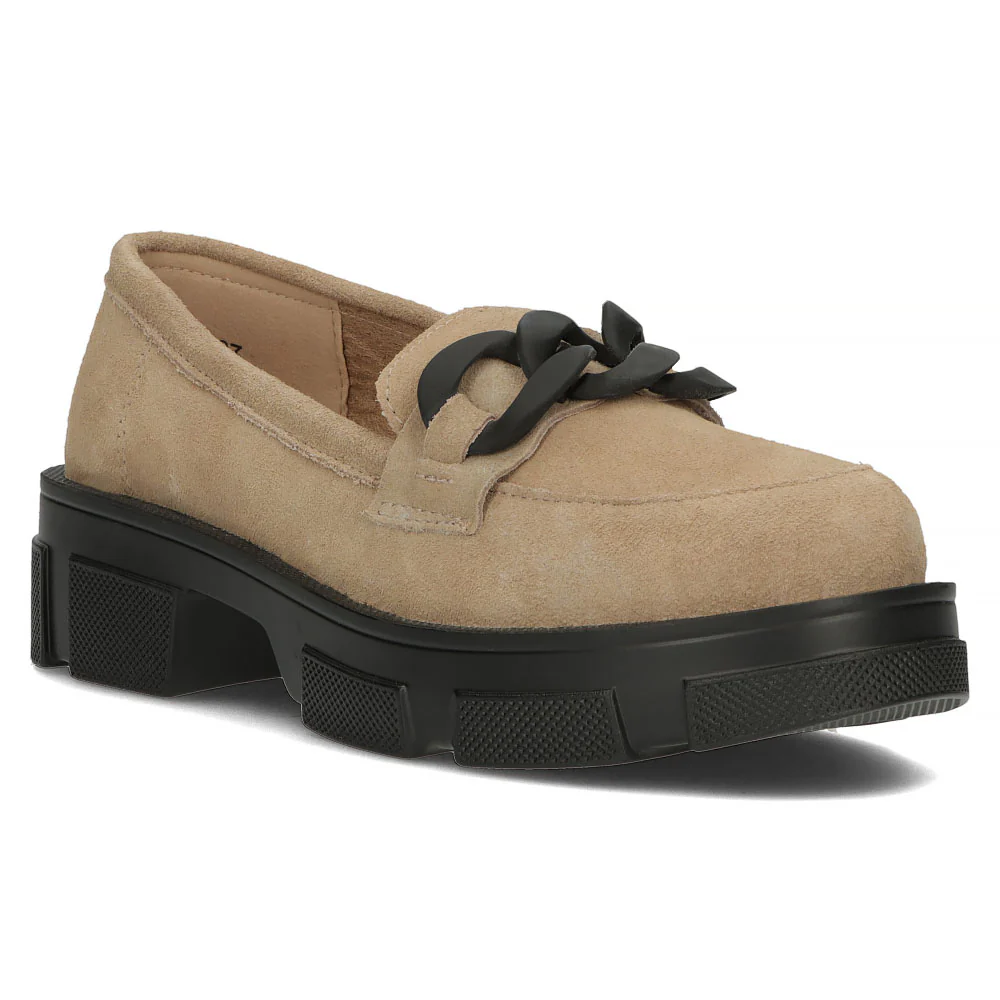 Pantofi dama din piele naturala bej 13957 - Image 6