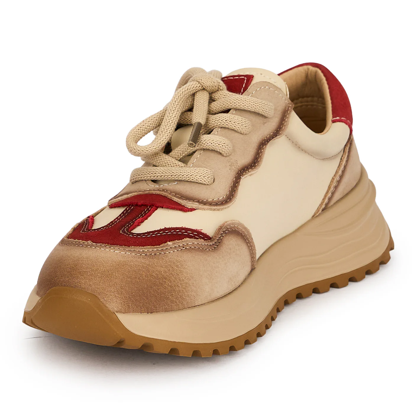 Pantofi dama din piele naturala bej 19531 - Image 3