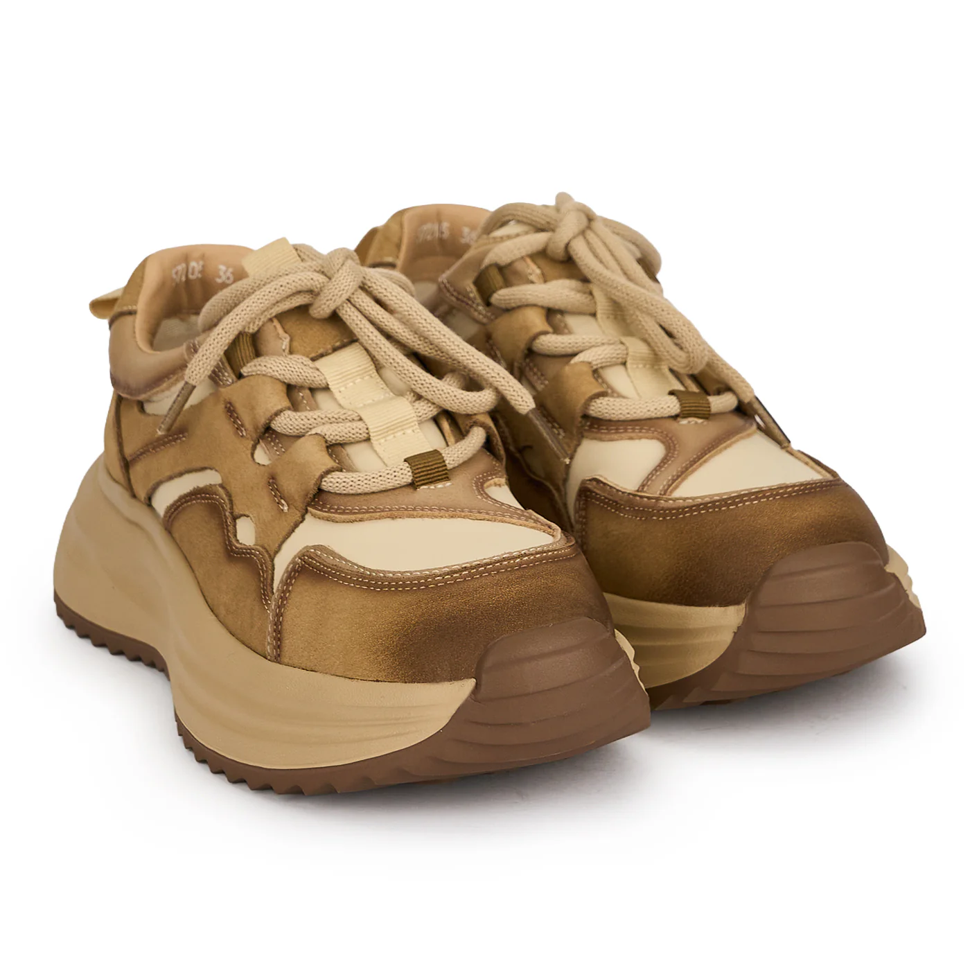 Pantofi dama din piele naturala bej 19536 - Image 4