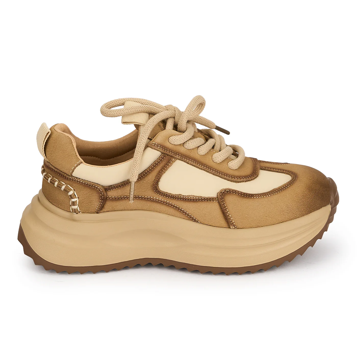 Pantofi dama din piele naturala bej 19540