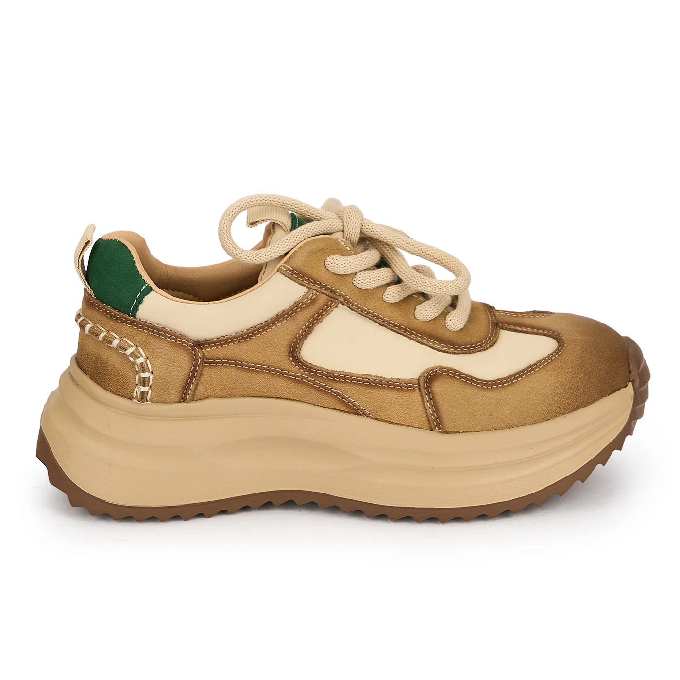 Pantofi dama din piele naturala bej 19542