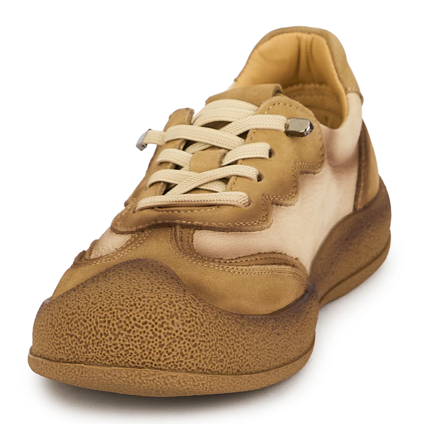 Pantofi dama din piele naturala bej cu talpa joasa 19276 - Image 3