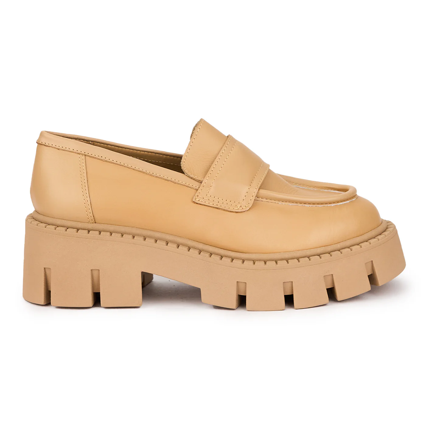 Pantofi dama din piele naturala bej-nude 15345