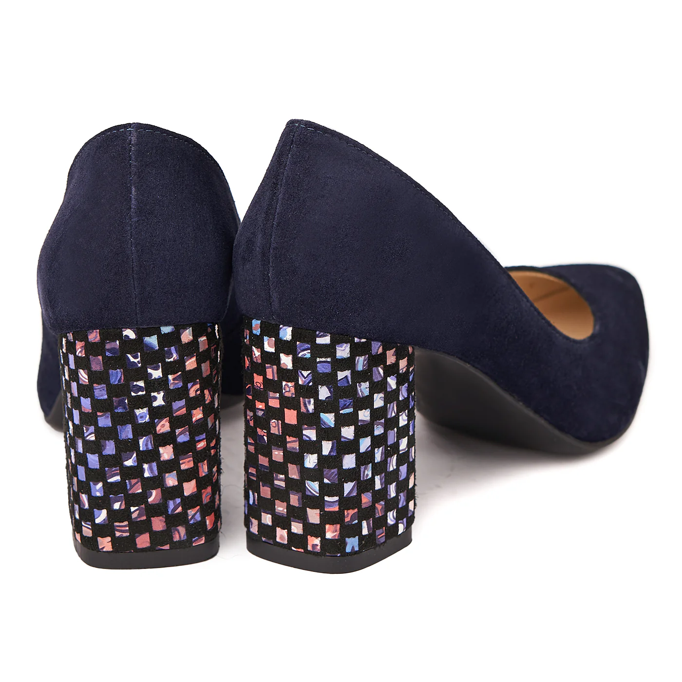 Pantofi dama din piele naturala bleomarin toc imbracat 4425 - Image 2