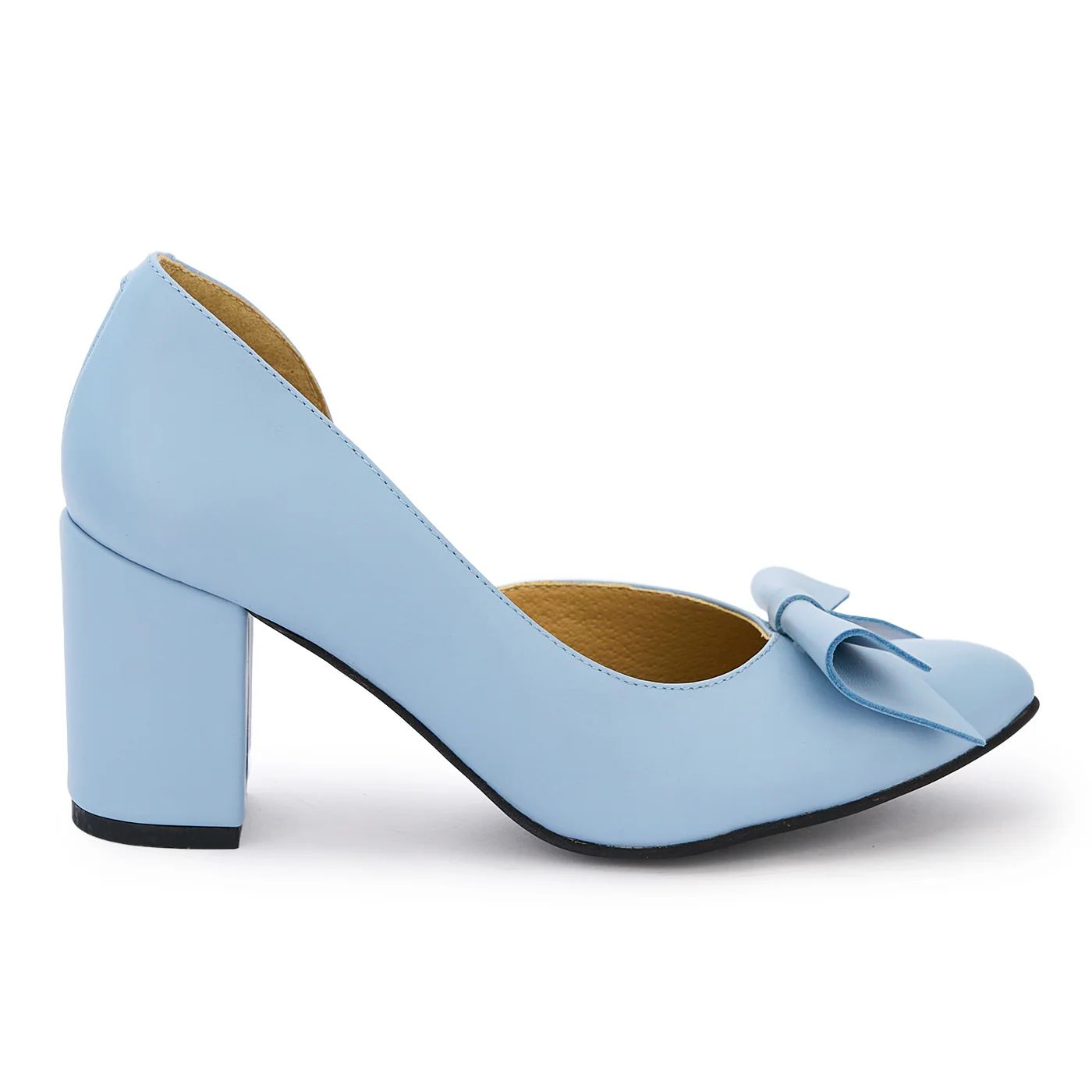 Pantofi dama din piele naturala bleu 14053