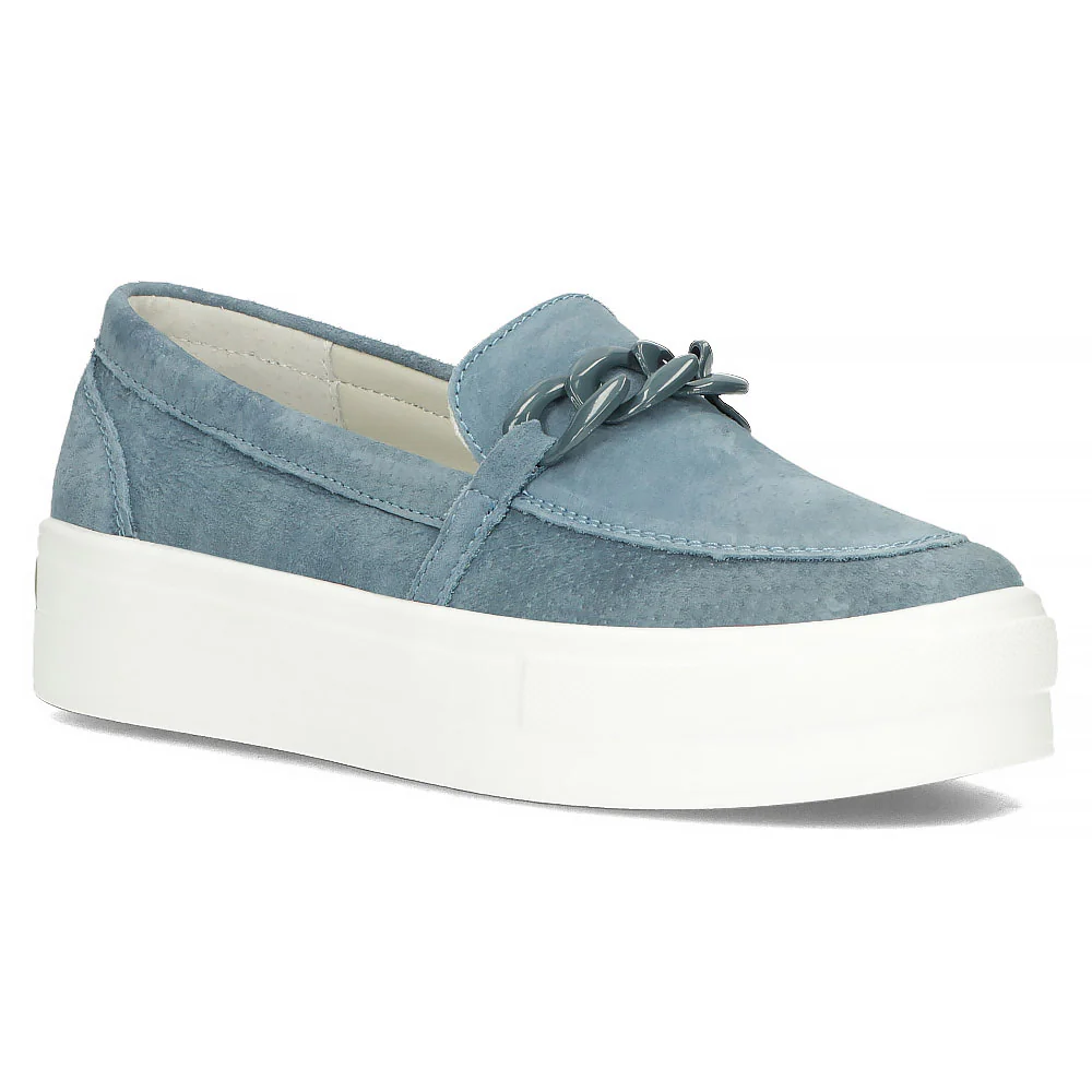 Pantofi dama din piele naturala bleumarin 13026 - Image 2