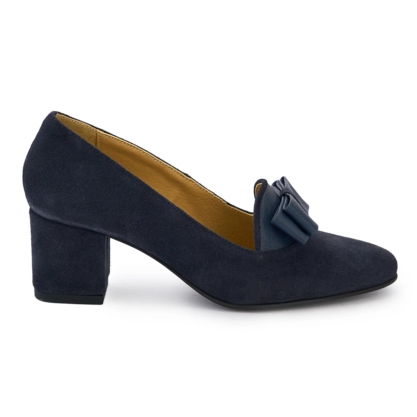 Pantofi dama din piele naturala bleumarin 14055