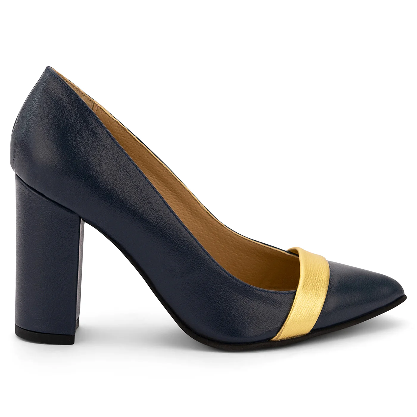 Pantofi dama din piele naturala bleumarin 14107