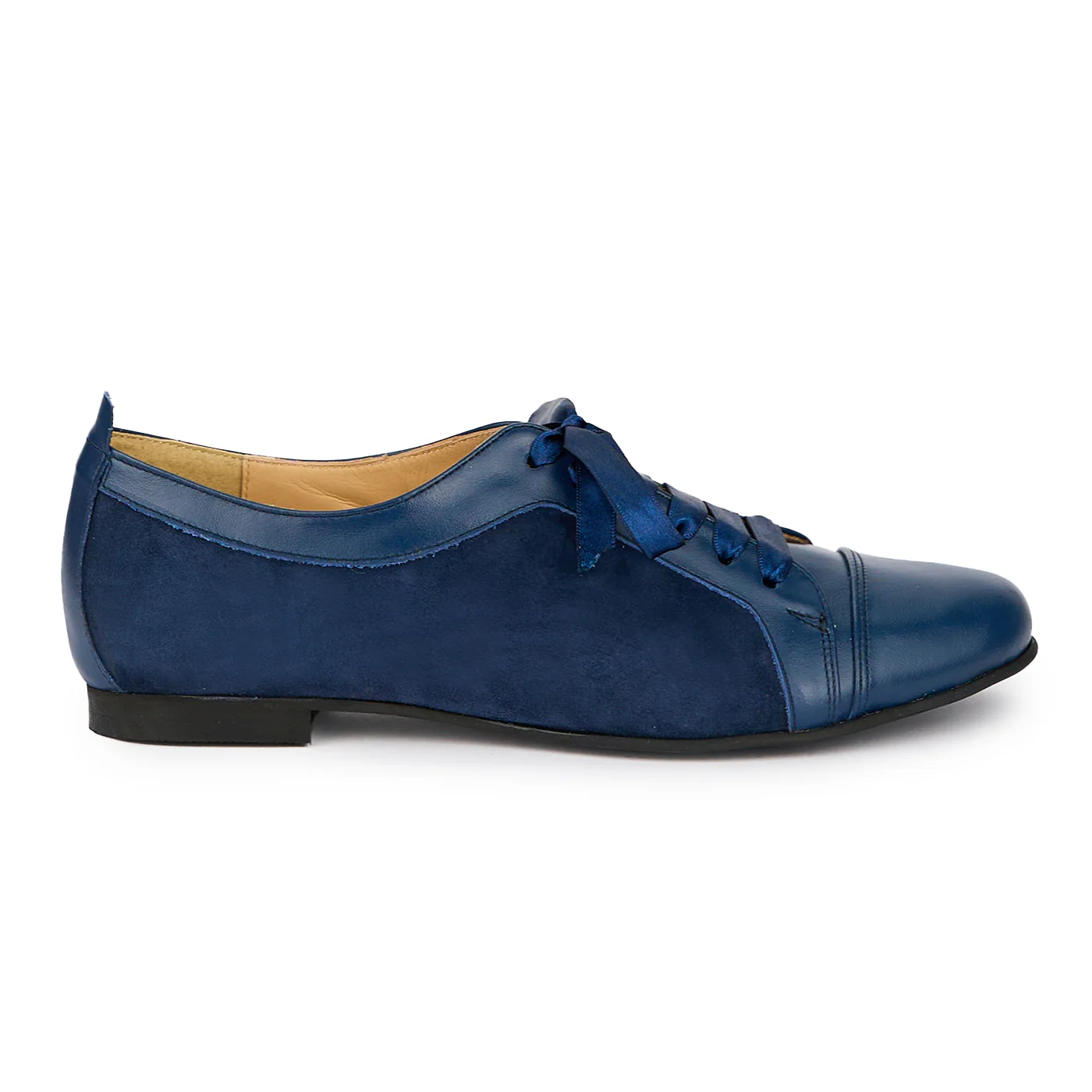 Pantofi dama din piele naturala bleumarin 15264
