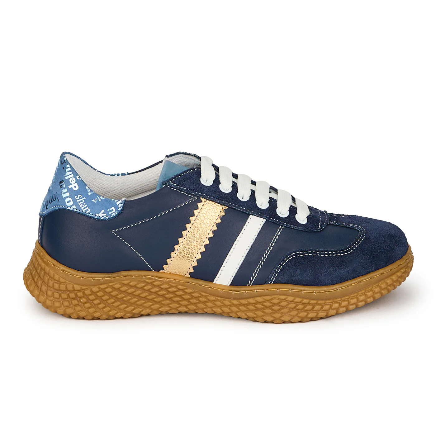 Pantofi dama din piele naturala bleumarin 17836