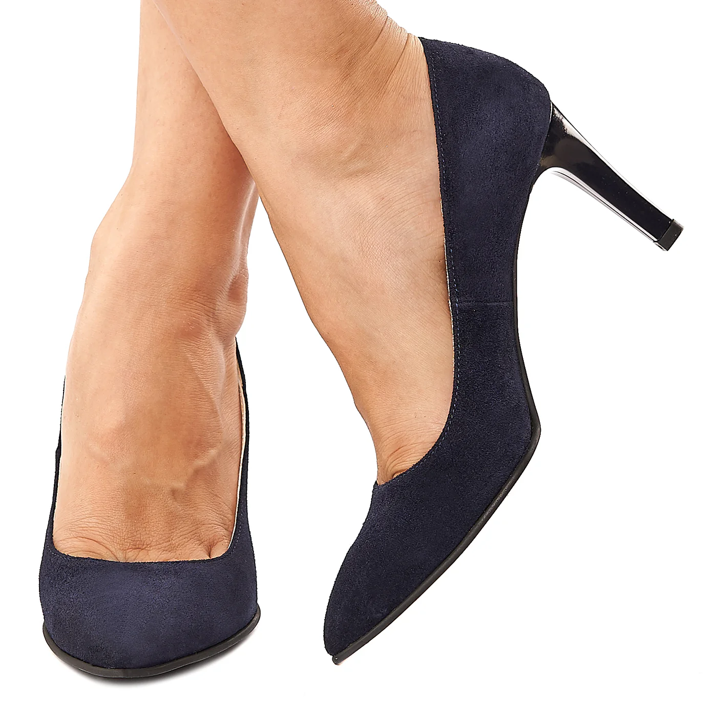Pantofi dama din piele naturala bleumarin 4205 - Image 3
