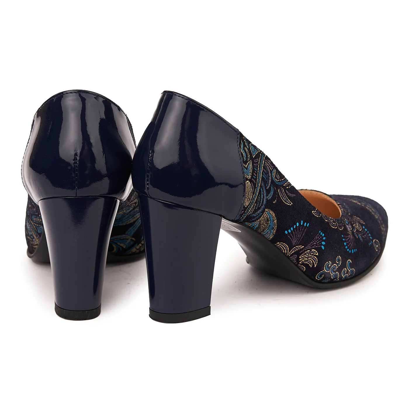 Pantofi dama din piele naturala bleumarin 4985 - Image 2