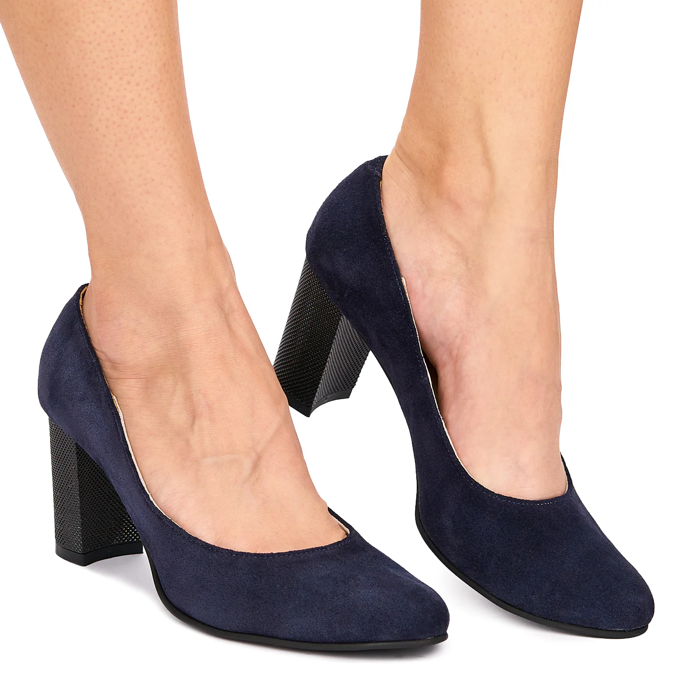 Pantofi dama din piele naturala bleumarin 9002 - Image 3