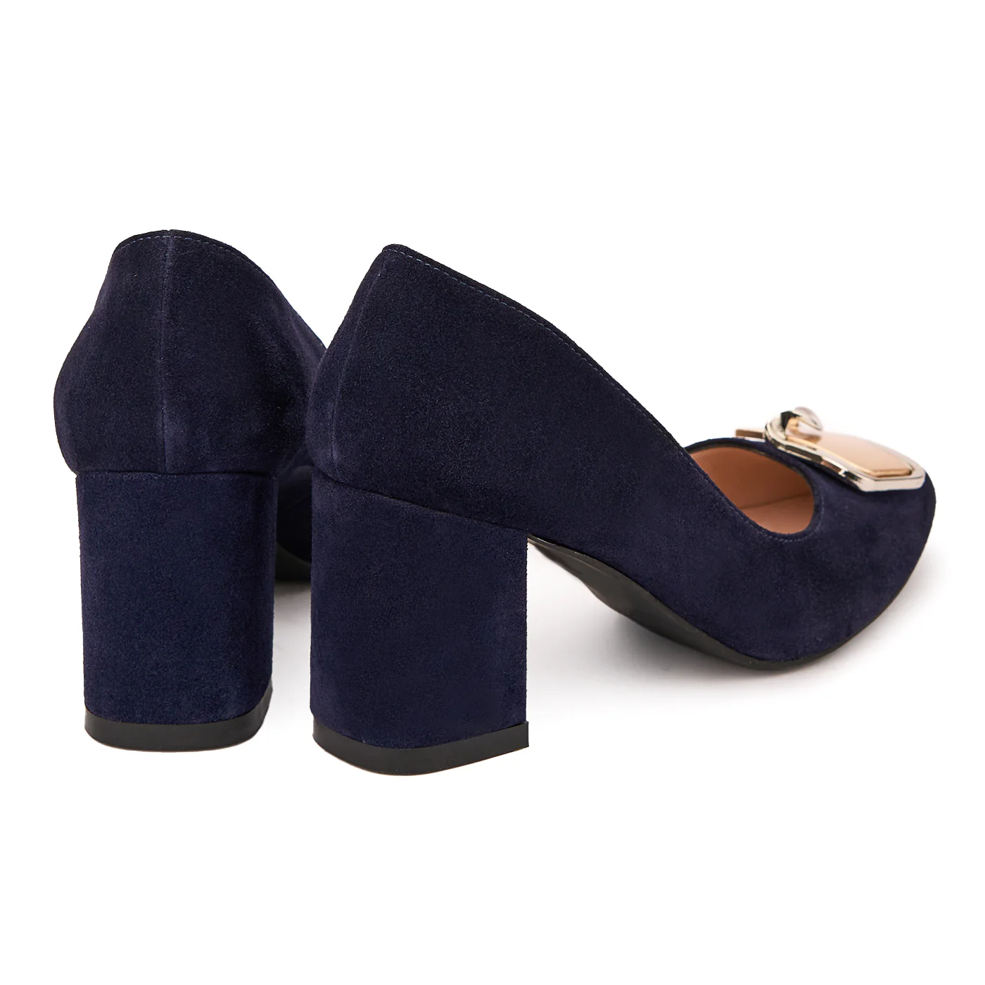 Pantofi dama din piele naturala bleumarin 9030 - Image 2