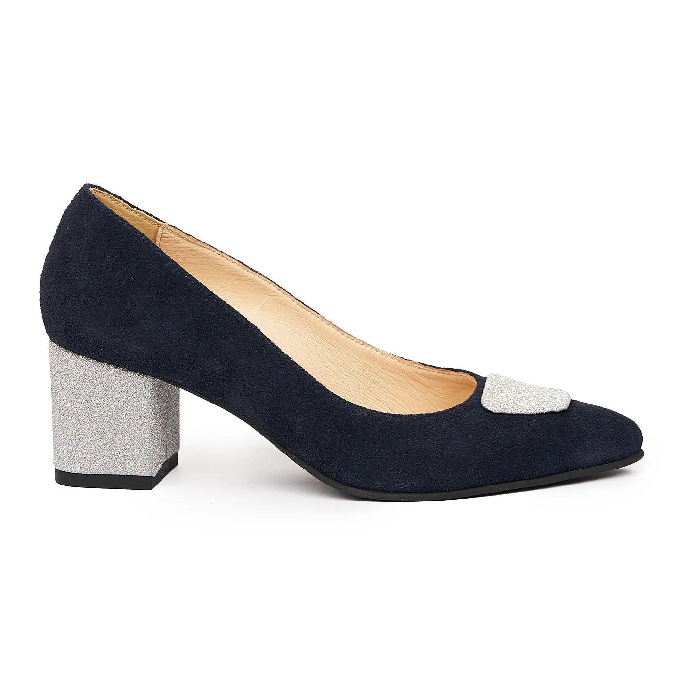 Pantofi dama din piele naturala bleumarin 9317