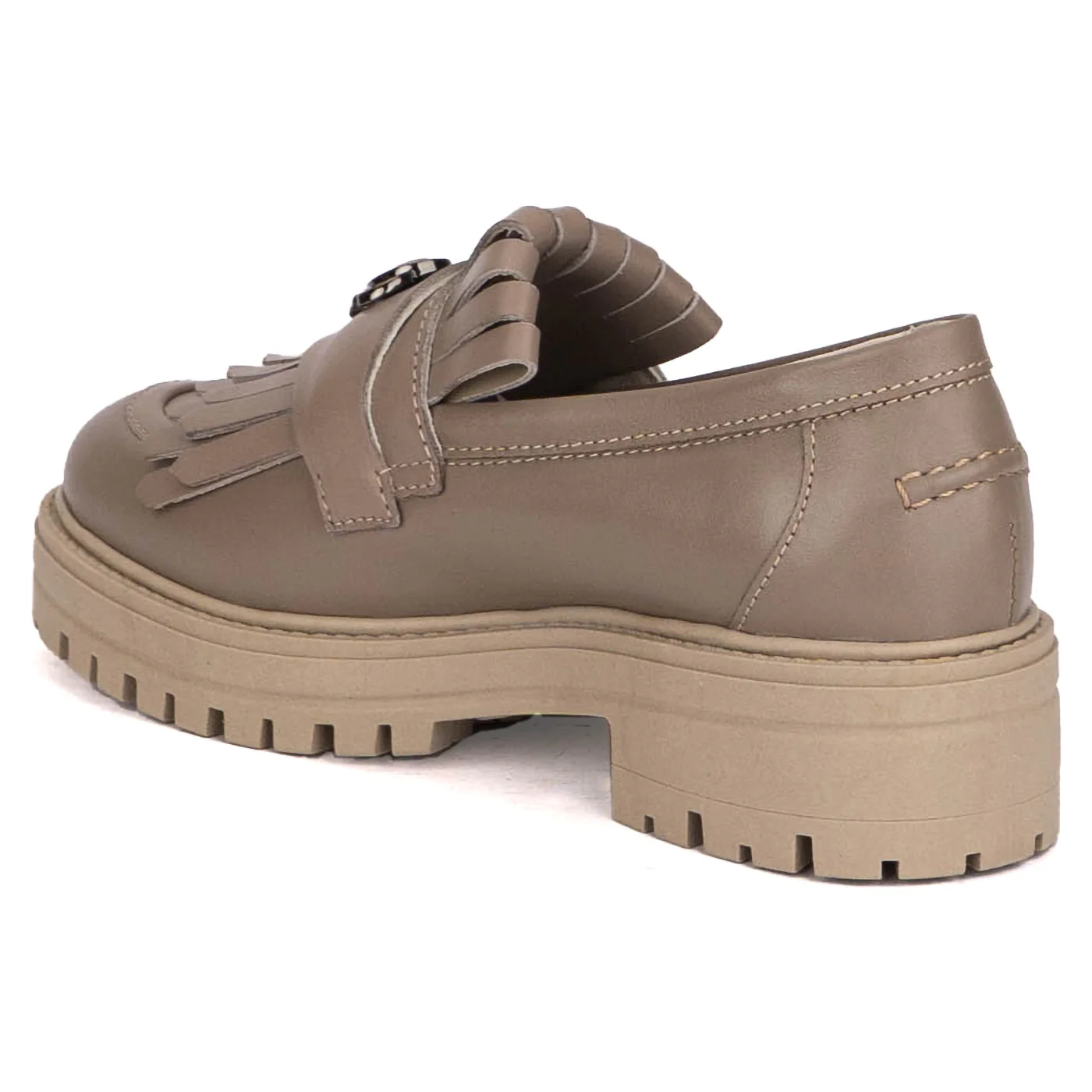 Pantofi dama din piele naturala bej 13501 - Image 2